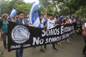 Protesta estudiantes UNAN Managua