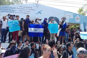 Protesta profesores Nicaragua